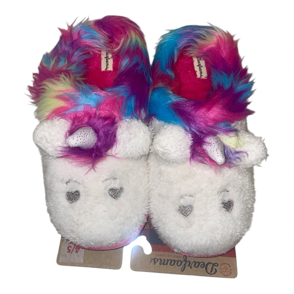 dearfoams unicorn girls